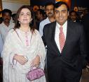 Mukesh Ambani and his wife